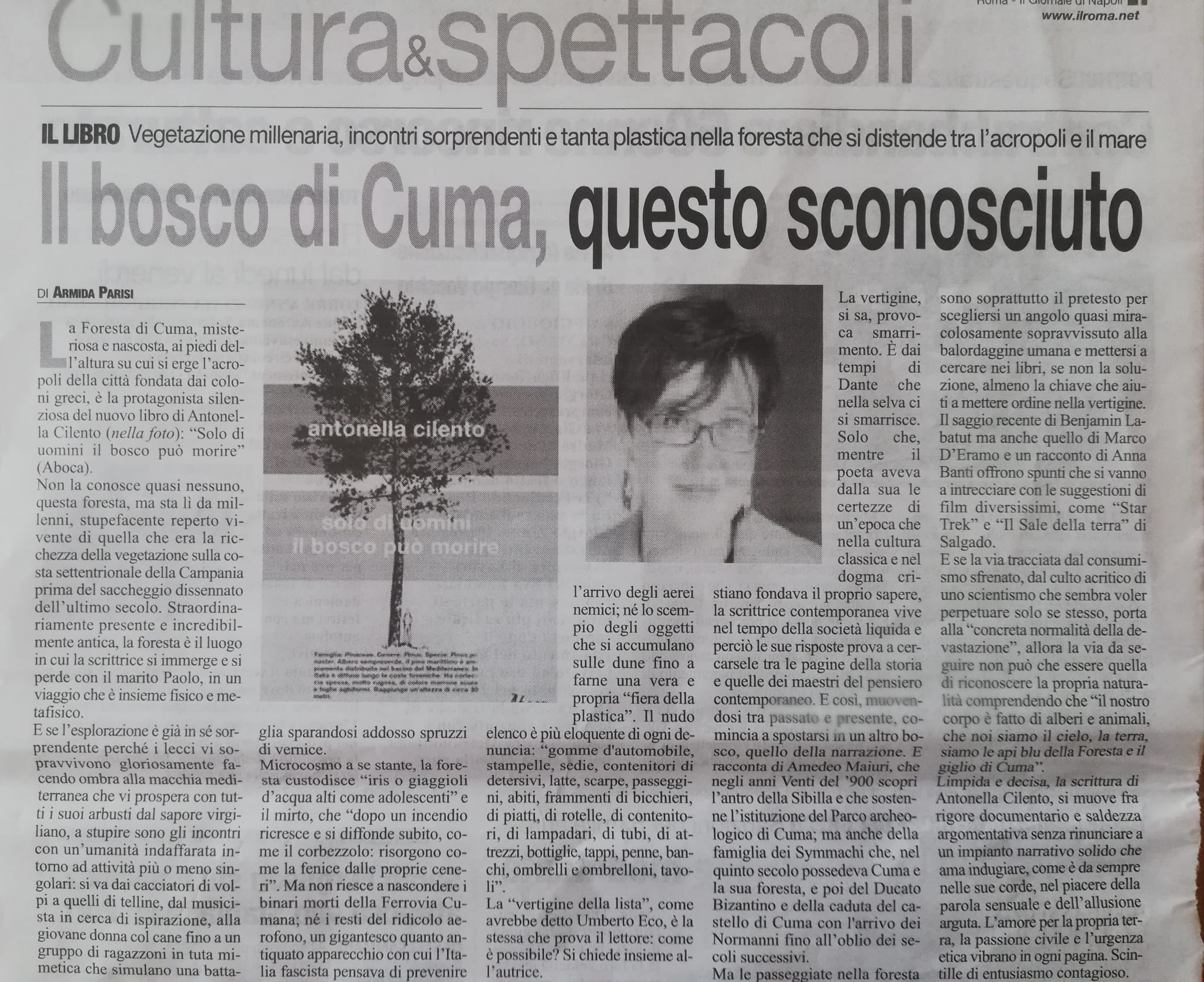 Solo di uomini il bosco puo morire - recensione di Armida Parisi