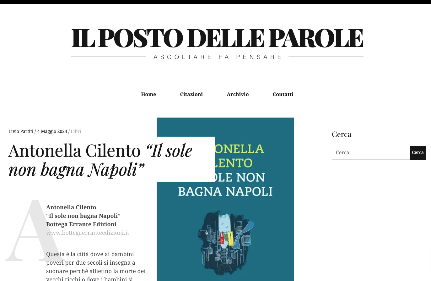 Il sole non bagna Napoli - Antonella Cilento